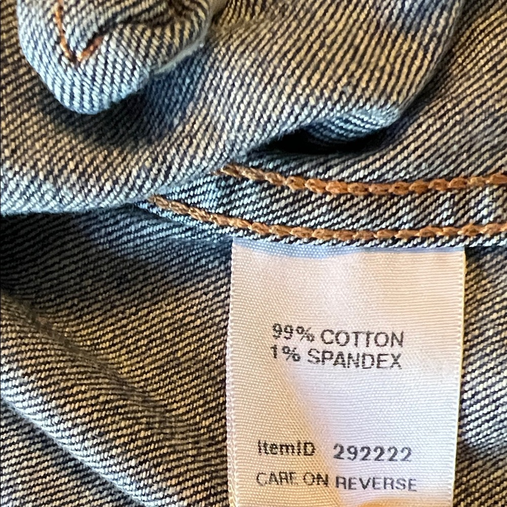 L.L. Bean Blue Denim Jean Jacket Women's XS EUC Stretch Western Cowgirl Boho - Picture 10 of 11